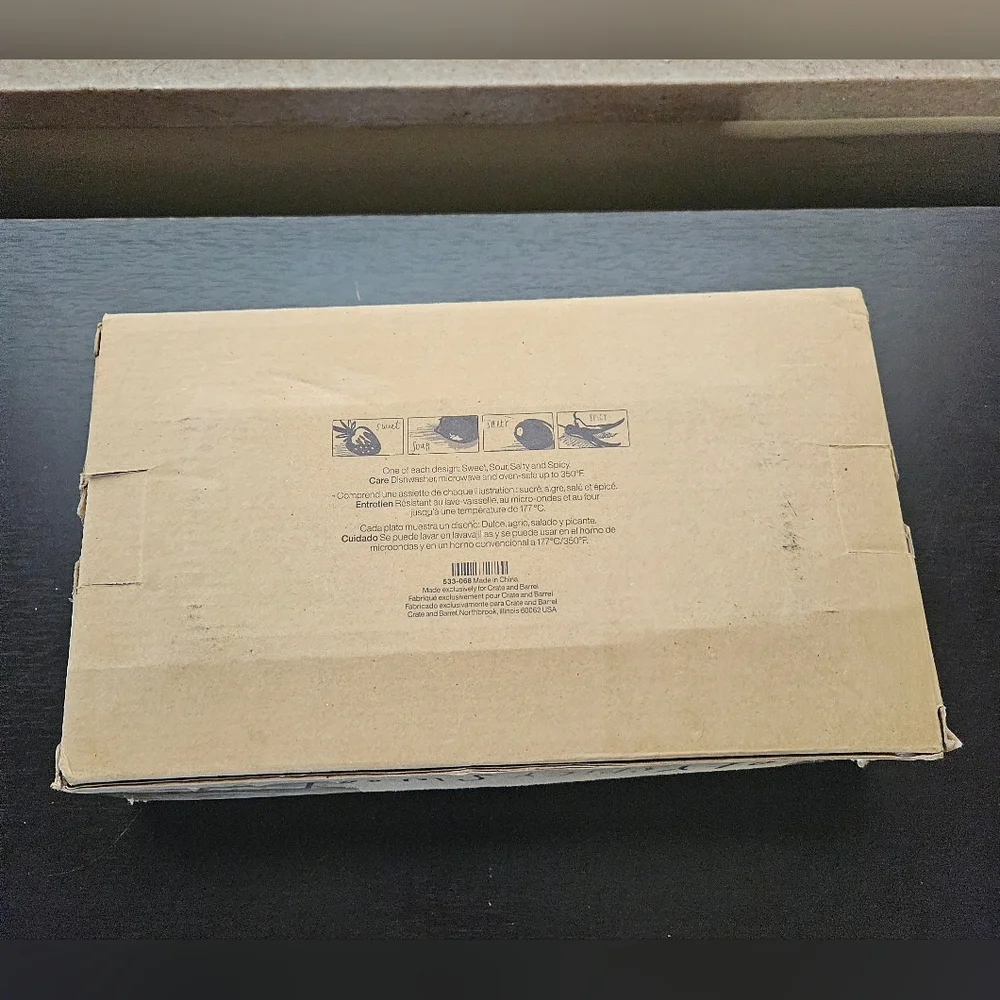 NWOT Set of 4 - Crate & Barrel Rectangular Plates